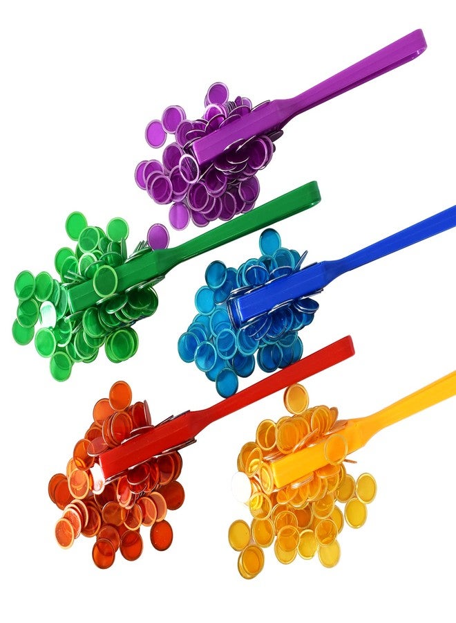 Yuanhe Magnetic Bingo Chips Set - 5 Colors Magnetic Wands with 500 Metal Chips for Counting and Sorting, Educational Activities - Image 5